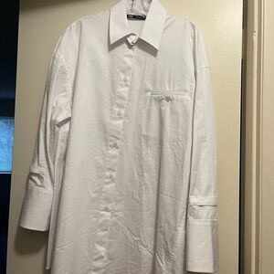 Zara Women's Oversize White Dress Shirt